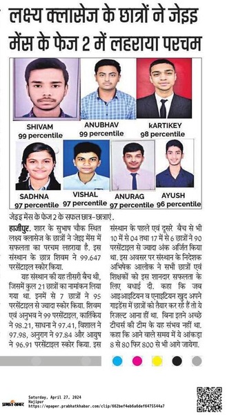 Results Lakshya Classes